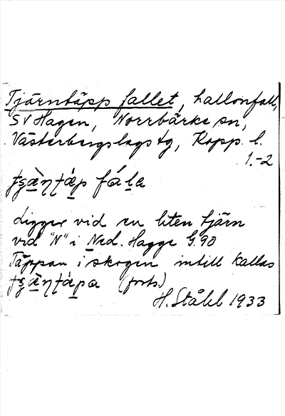 Bild på arkivkortet för arkivposten Tjärntäpp fallet