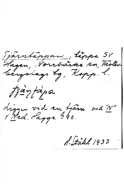 Bild på arkivkortet för arkivposten Tjärntäppan