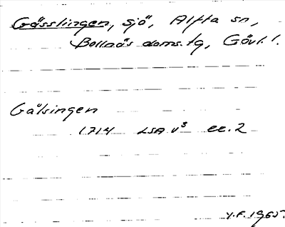 Bild på arkivkortet för arkivposten Gässlingen