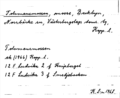 Bild på arkivkortet för arkivposten Tolvmansmossen