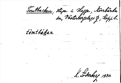 Bild på arkivkortet för arkivposten Tomtbacken