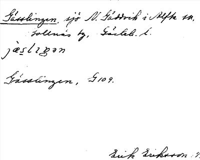Bild på arkivkortet för arkivposten Gässlingen
