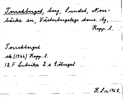 Bild på arkivkortet för arkivposten Torrakberget