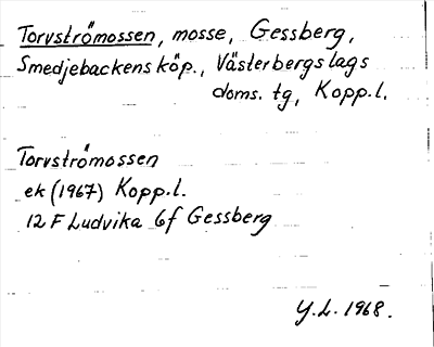 Bild på arkivkortet för arkivposten Torvströmossen