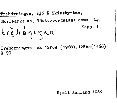 Bild på arkivkortet för arkivposten Trehörningen