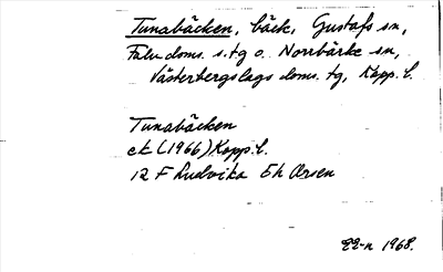 Bild på arkivkortet för arkivposten Tunabäcken