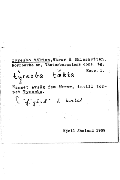 Bild på arkivkortet för arkivposten Tyresbo täkten