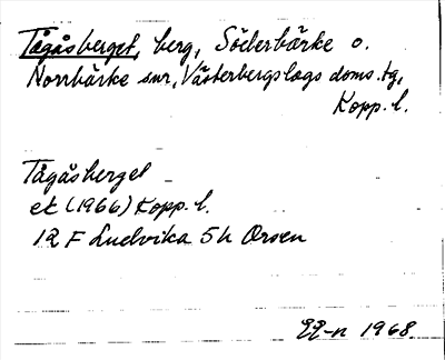 Bild på arkivkortet för arkivposten Tågåsberget