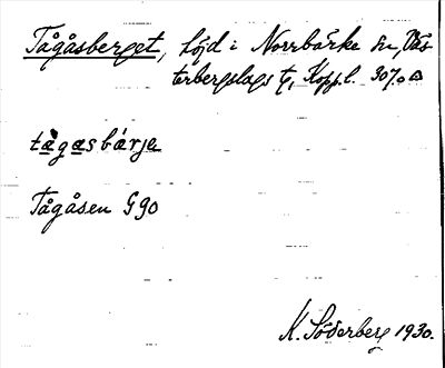 Bild på arkivkortet för arkivposten Tågåsberget