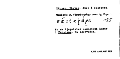 Bild på arkivkortet för arkivposten Täppan, Väster