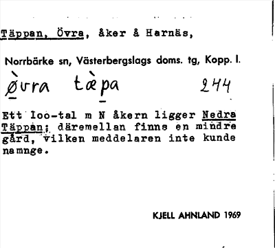 Bild på arkivkortet för arkivposten Täppan, Övra