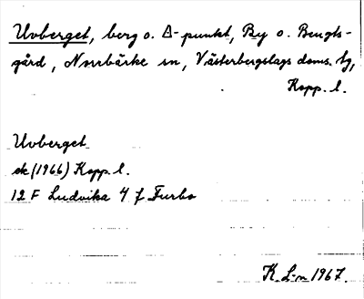 Bild på arkivkortet för arkivposten Uvberget