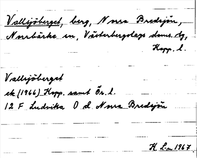 Bild på arkivkortet för arkivposten Vallsjöberget