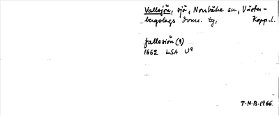 Bild på arkivkortet för arkivposten Vallsjön