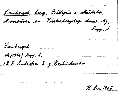 Bild på arkivkortet för arkivposten Vanberget