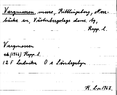 Bild på arkivkortet för arkivposten Vargmossen