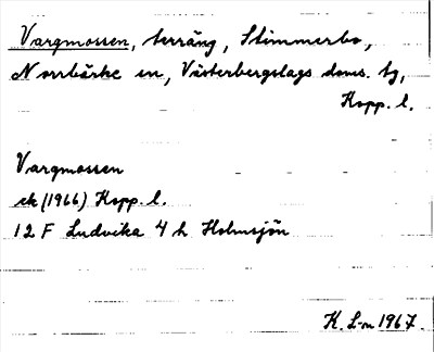 Bild på arkivkortet för arkivposten Vargmossen
