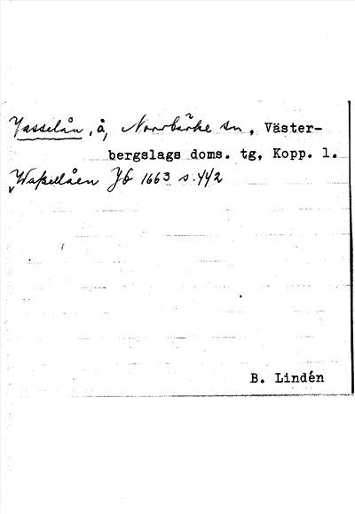 Bild på arkivkortet för arkivposten Vasselån