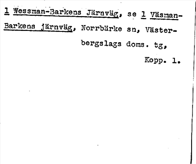 Bild på arkivkortet för arkivposten Wessman-Barkens Järnväg, se Väsman-Barkens järnväg