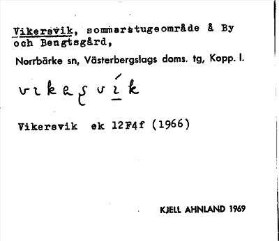 Bild på arkivkortet för arkivposten Vikersvik