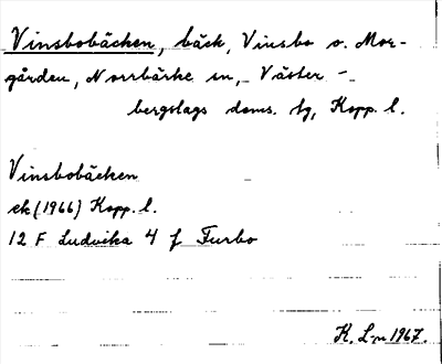 Bild på arkivkortet för arkivposten Vinsbobäcken