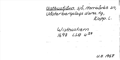 Bild på arkivkortet för arkivposten Visthustjärn