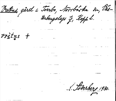 Bild på arkivkortet för arkivposten Vretens