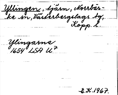 Bild på arkivkortet för arkivposten Yllingen