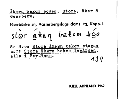 Bild på arkivkortet för arkivposten Åkern bakom boden, Stora