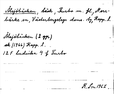 Bild på arkivkortet för arkivposten Ålsjöbäcken