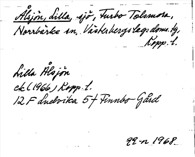 Bild på arkivkortet för arkivposten Ålsjön, Lilla