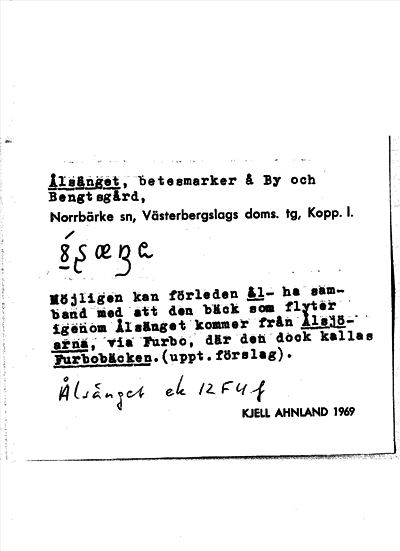 Bild på arkivkortet för arkivposten Ålsänget