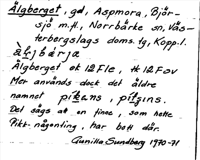 Bild på arkivkortet för arkivposten Älgberget