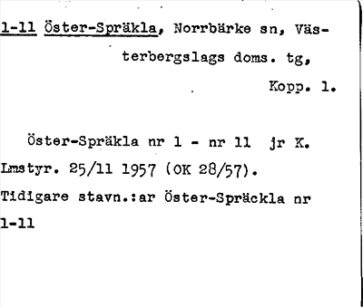 Bild på arkivkortet för arkivposten Öster-Spräkla