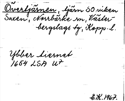 Bild på arkivkortet för arkivposten Övertjärnen