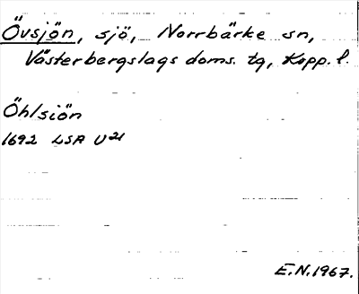 Bild på arkivkortet för arkivposten Övsjön