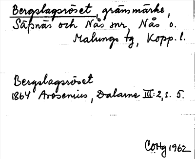Bild på arkivkortet för arkivposten Bergslagsröset