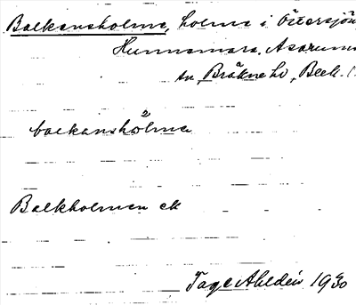 Bild på arkivkortet för arkivposten Backensholme
