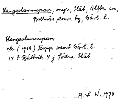 Bild på arkivkortet för arkivposten Hangaslammyran