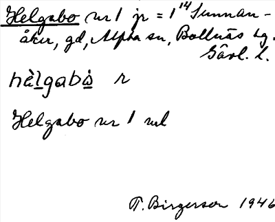 Bild på arkivkortet för arkivposten Helgabo