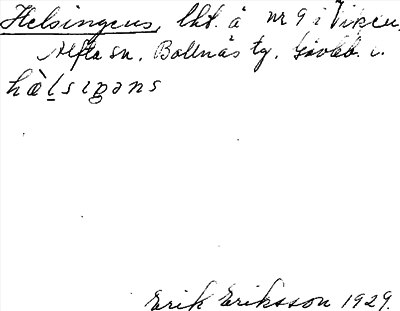 Bild på arkivkortet för arkivposten Helsingens