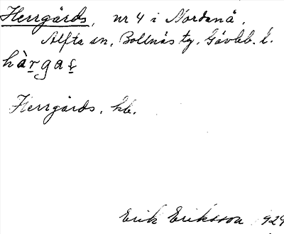 Bild på arkivkortet för arkivposten Herrgårds