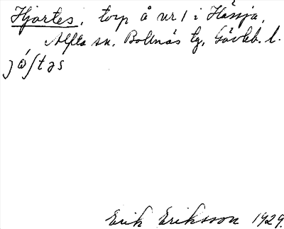 Bild på arkivkortet för arkivposten Hjortes
