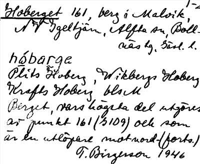 Bild på arkivkortet för arkivposten Hoberget
