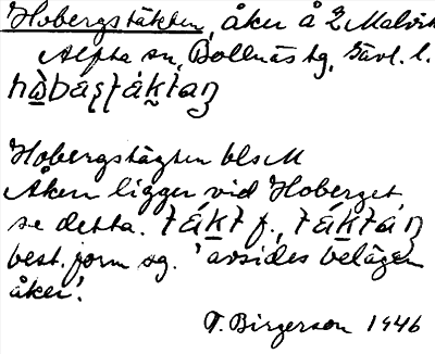 Bild på arkivkortet för arkivposten Hobergstäkten