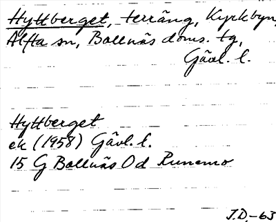 Bild på arkivkortet för arkivposten Hyttberget