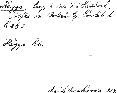 Bild på arkivkortet för arkivposten Häggs