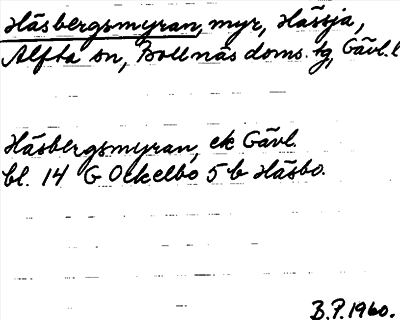 Bild på arkivkortet för arkivposten Häsbergsmyran