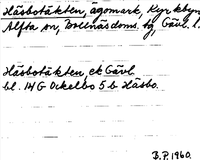 Bild på arkivkortet för arkivposten Häsbotäkten