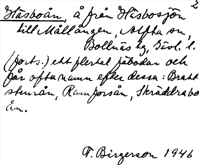 Bild på arkivkortet för arkivposten Häsboån